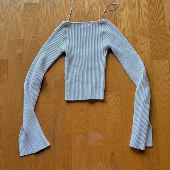 Edikted White Ribbed Sweater - Picture 3 of 4